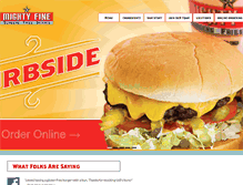 Tablet Screenshot of mightyfineburgers.com